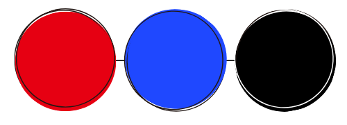 Red, Blue, and Biz - Image Logo
